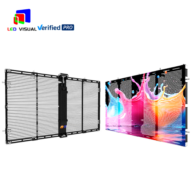 P3.9 P7.8 Transparent Mesh 3D Full Color Ultra-Thin High Brightness Sunlight Readable LED Transparency Film Display Screen