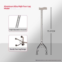 Medical Multi-Position Height Adjustable Aluminum Walking Stick TPR Armpit Bracket Elbow Crutch Axillary Underarm Crutches
