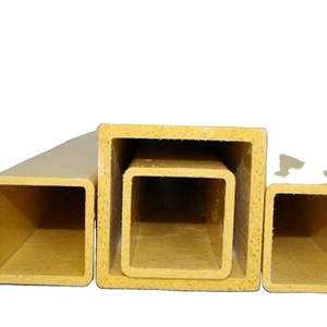 ท่อโปรไฟล์ไฟเบอร์กลาสแบบดึงขึ้นรูป FRP ท่อสี่เหลี่ยมไฟเบอร์กลาส - Product Image 1