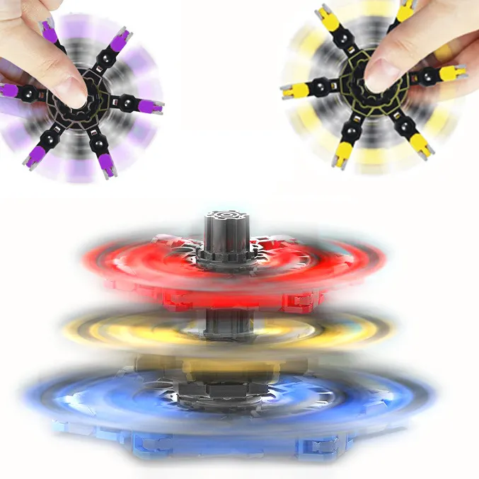 Kreative Kreisel Zappeln Spielzeug Transform able Kette Mechanische Gyro DIY Verformbare Kette Anti Stress Fingers pitze Spinner