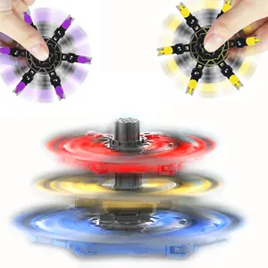 Creative Spinning Top Fidget Toy Transformable Chain Mechanical Gyro DIY Deformable Chain Anti Stress Fingertip Spinner