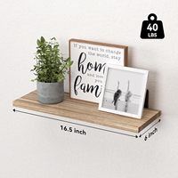 Étagère flottante en bois durable à un seul niveau pour la décoration de la maison facile à installer avec un design simple pour la salle de bain