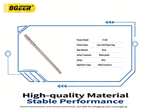 4毫米镀金灯笼头香蕉插头，74毫米长金属插座配件，纯铜镀镍连接器 - Product Image 2