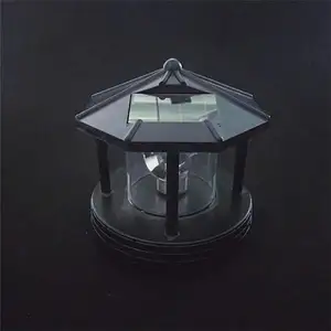 Wholesale Outdoor Garden LED Lighthouse Beacon Tower Solar Powered Rotating Lights Plastic Yard Decor By Manufacturers