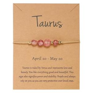 Nouveau bracelet en pierre naturelle tressé à la main pour femme, signe du zodiaque, perles européennes et américaines, best-seller sur <span class=keywords><strong>Amazon</strong></span> - Product Image 6
