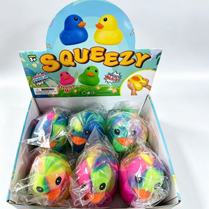 Large Jumbo <b>Squishy</b> Duck <b>Toy</b> TPR Squeeze Anti-Stress Relief Fidget <b>Toy</b> Slow Rising Decompression Rainbow Duck <b>Squishy</b> <b>Toy</b> - Product Image 2