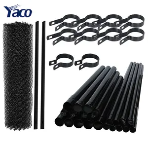 9 gauge 6ft 7ft 8ft green black PVC coated chain link iron wire mesh farm property fence / diamond mesh wire fencing 50ft rolls