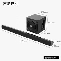 Système de Barre de Son de Cinéma Bluetooth 2.1 avec Caisson de Basses