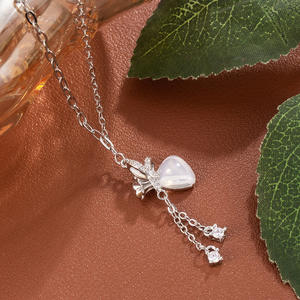 Cadena De Cuerda De Plata 925 Collier de fleurs en zircon en argent sterling 925 Cadena De Plata 925 Italia San Judas - Product Image 1