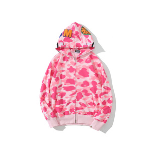 Sudadera con Capucha y Cremallera Completa Bapees Camuflaje Tiburón de Alta Calidad 2026, 100% Algodón, Unisex para Hombre y Mujer, Estilo Urbano - Product Image 3