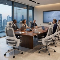Chaise de bureau pivotante de luxe pour patron, chaise de bureau ergonomique à dossier haut, chaise de bureau en maille certifiée BIFMA, approvisionnement direct en usine