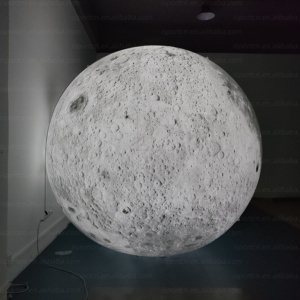 Mô hình bóng bay mặt trăng khổng lồ bơm hơi 3m 4m, bóng mặt trăng bơm hơi khổng lồ với đèn đổi màu RGB để trang trí ban đêm - Product Image 3