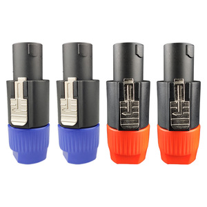 Chất lượng cao 4-pin nl4fc nam jack âm thanh kết nối Polo Cáp dây với 4 cực Speakon cắm cho Stereo Jack Nam Loa - Product Image 1