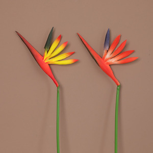 Flores Artificiales de Ave del Paraíso de Greenway, Color Naranja Rojizo, Rama Individual para Decoración Navideña - Product Image 3
