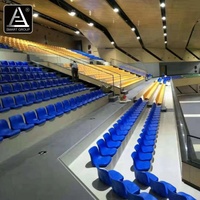 Sièges fixes pour stades intérieurs, tribunes en plastique HDPE pour arènes sportives, basketball et football