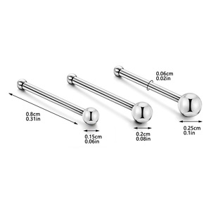 Zesen expédition rapide boule en acier inoxydable 316L <span class=keywords><strong>pas</strong></span> <span class=keywords><strong>cher</strong></span> <span class=keywords><strong>nez</strong></span> <span class=keywords><strong>Piercing</strong></span> Stud <span class=keywords><strong>piercing</strong></span> bijoux - Product Image 2