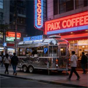 Chariot de café Jamaican Blue Mountain avec bar à expresso et four à galettes de bœuf pour galettes de viande épicées, pain au <span class=keywords><strong>coco</strong></span> et mousse d'Irlande - Product Image 5