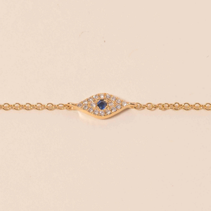 Set Bracciale a Catena con Anello Regolabile Occhio Malvagio con Diamanti in <span class=keywords><strong>Argento</strong></span> Sterling 925 alla Moda Trendy S925 con Zirconi - Product Image 5