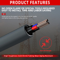 ZHILI Conector Terminal Termocontraíble en Frío de Plástico de 35kV para Interiores, de Tres Núcleos, 120-240mm, con Acabado Mate, Kit de Terminación de Cables para Energía
