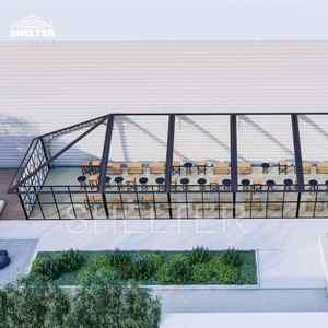 Pergola préfabriquée en métal à 4 saisons avec cadre en verre, véranda en verre - Product Image 3