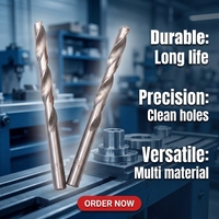 Forets hélicoïdaux en acier rapide DIN338, finition brillante, métriques 5 mm HSS 4241 pour bois, métal, aluminium, fabrication sur mesure OEM/ODM
