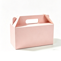 Handtas met effenkleurige handgreep, zelfoprichtend, recyclebaar, met reliëf, op maat gemaakt, opvouwbaar, van golfkarton, fruitdoos