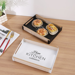 Plateau de service rectangulaire en bois naturel Master Gu, bord peint en bambou, pour cuisine et maison, 2317V - Product Image 1