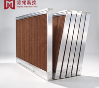 Coussin de refroidissement modulaire à rideau évaporatif encadré, avec cadre en alliage d'aluminium anticorrosion pour bâtiment d'élevage