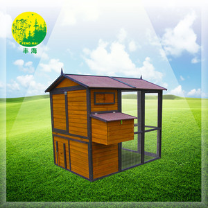 Super grand poulailler extérieur de plain-pied en bois pour animaux de compagnie maison bois de <span class=keywords><strong>sapin</strong></span> Chinois échelle - Product Image 1