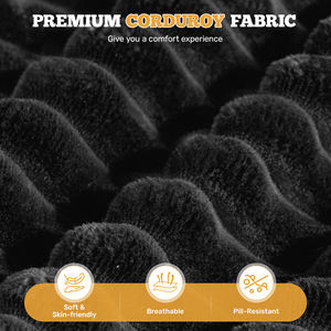 Sofá Modular de Corduroy Moderno, Sin Necesidad de Ensamblaje, Sofá sin Brazos con Asientos Profundos para Sala de Estar, Apartamento y Oficina - Product Image 3