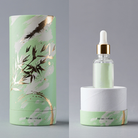 Carton rigide écologique personnalisé boîte à cylindre rond recyclé tube de papier tube de papier d'emballage cosmétique d'huile essentielle de parfum