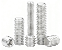 Vis sans tête à six pans creux Panqi DIN913 en acier inoxydable 304 A2-70, à pointe plate, filetage standard