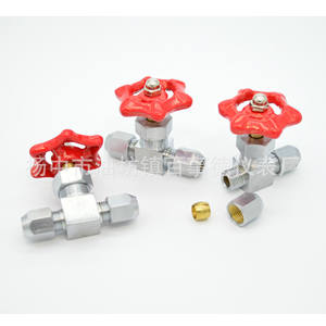 Válvula de Aguja de Latón F6 Manual Unidireccional Ajustable con Conexión de Compresión Recta para Agua y Gas, Estructura de Bola - Product Image 4