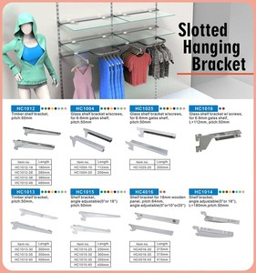 Hình chữ U treo tường mạ crôm kẽm rãnh điều chỉnh chiều cao Rack hiển thị cho treo quần áo thẳng đứng đường sắt thiết kế trong nhà/ngoài trời - Product Image 4