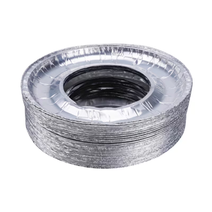 10 Fogli di Alluminio Spessi Antiolio per Bruciatori, Utensili da Cucina Monouso, Tappetini Circolari Resistenti al Calore per Fornelli a <span class=keywords><strong>Gas</strong></span> 23x23cm - Product Image 3