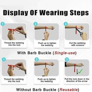 Bracelets en tissu personnalisés pour événements et festivals, bracelets tissés personnalisés - Product Image 4