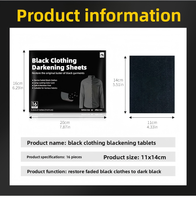 Tablettes de lavage pour vêtements à usage domestique, restauration et fixation des couleurs des vêtements noirs, feuilles de teinture anti-décoloration