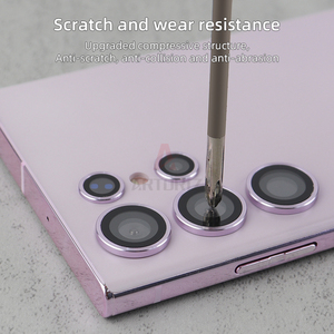 Verre pour samsung s22 ultra protecteur d'objectif film couverture complète CD texture caméra yeux anneau en métal caméra lentille protecteur de camara - Product Image 5