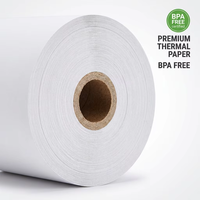Rouleau de papier thermique sans BPA 80x80mm 48g, papier de reçu POS, papier de caisse enregistreuse pour le commerce de détail et l'hôtellerie