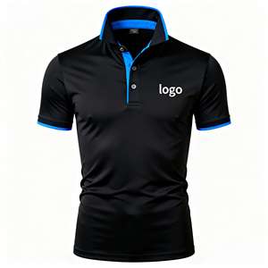 Polo Personalizado ODM con Nuevo Diseño de Cuello Tipo Blade, Polo de Poliéster Liso Tejido Unisex para Uniforme de Golf con Logotipo Bordado - Product Image 1