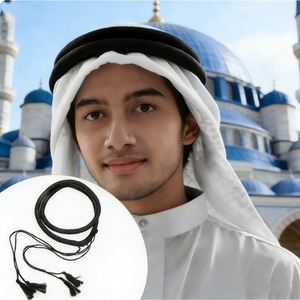 Shemagh / Keffieh Arabe Noir Et Bordeaux Avec Franges - Écharpe Homme NEUVE