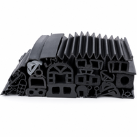 Joint d'étanchéité automobile en caoutchouc EPDM moulé sur mesure, profilé extrudé, pour portières, fenêtres, capots et coffres de voiture, noir