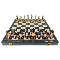 Jeu d'échecs en marbre de haute qualité pour enfants Nouveau design Pièces lestées de luxe pour jeux de société