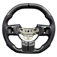 Volant en cuir perforé en fibre de carbone forgée en forme de D pour Jeep Wrangler JK Unlimited 2011-2017 4x4 Modèle intérieur