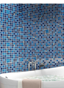 Hot Bán Màu Xanh Khảm Phòng Tắm Tường Gạch Tay Sơn Đám Mây Ao Cá Thiết Kế Cho B & B Biệt Thự Khách Sạn Hồ Bơi Vật Liệu Gốm - Product Image 3