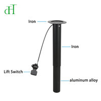 Sistema de Pedestal Ajustable de Alta Resistencia para Mesa, Placa de Montaje Circular con Operación por Cable para Comedor y Cafetería