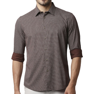 Chemise à manches longues pour homme, style signature, motif floral, 100% coton, écologique, respirante, finition propre, look décontracté pour tous les jours - Product Image 1