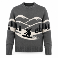 Maßgefertigter OEM ODM Herren Strickpullover Baumwolle Strickware Jacquard Pullover Hersteller Rundhals Langarm Herbst Winter