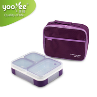 Nouveau 3 compartiment en acier inoxydable vide insulated lunch tiffin alimentaire de stockage boîte bento boîte à lunch pour la nourriture avec couvercle