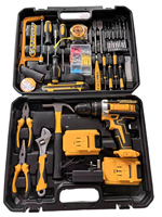 Perceuse électrique sans fil 21V/18V, kit multifonction perceuse-perceuse à percussion et tournevis, batterie 1.5Ah, moteur à balais, support OEM personnalisé